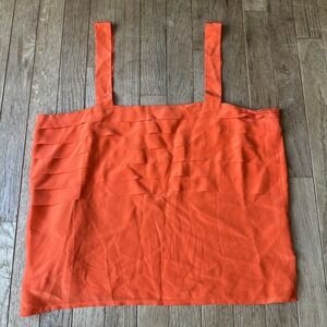 SilkLand Vintage‎ Tank Top Blouse Boho Size Large Orange Silk